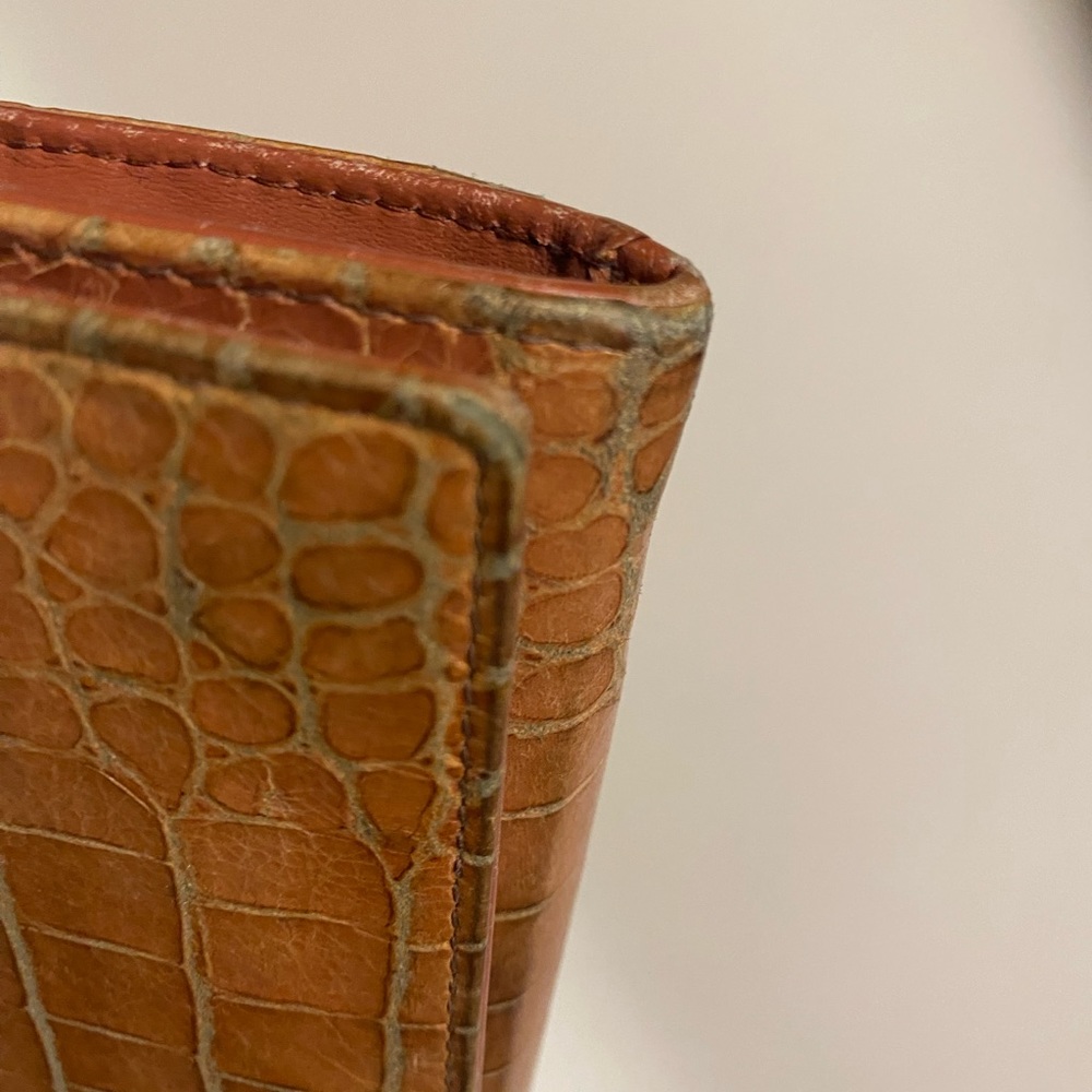 Miu Miu Tangerine Crocodile Embossed Wallet - image 7